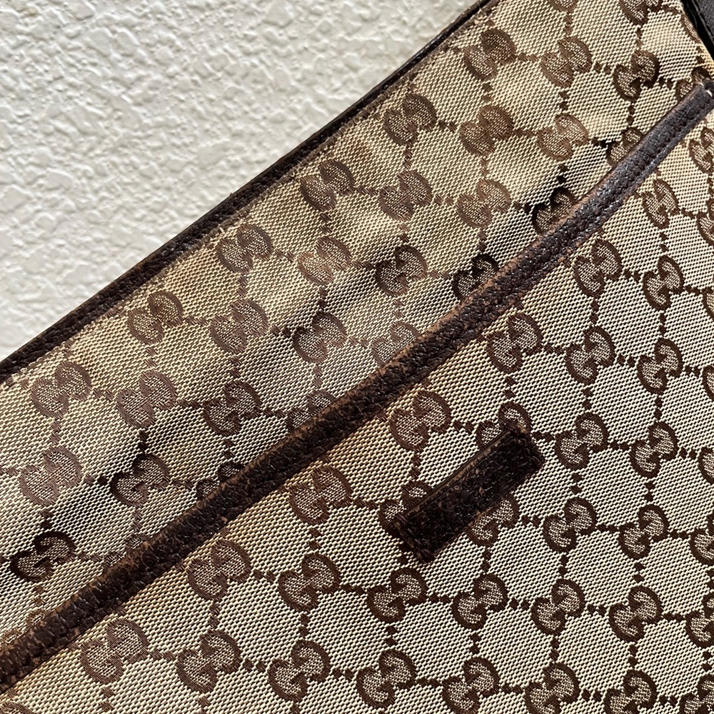 Gucci Beige and Brown Monogram Messenger Bag - Picture 9 of 16